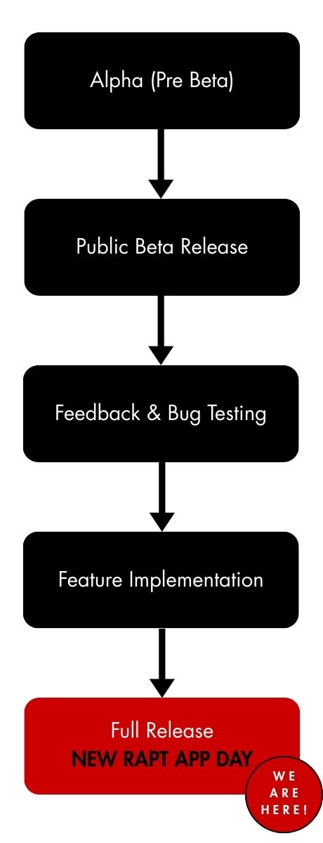 RAPT development roadmap: we are here at full release